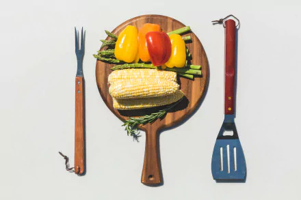  Veggies Cutting Board Grill Tools