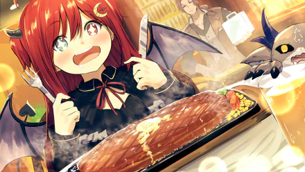 heterochromia demon red hair Yuzuki Roa Nijisanji Anime Virtual Youtuber HD Desktop Wallpaper | Background Image