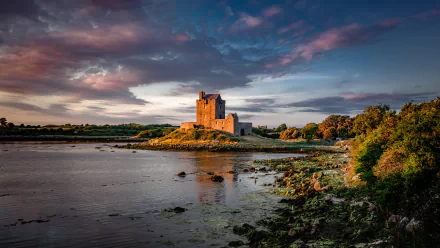 Ireland Dunguaire Castle island man made castle HD Desktop Wallpaper | Background Image
