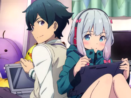 Masamune Izumi Sagiri Izumi Anime EroManga-Sensei HD Desktop Wallpaper | Background Image