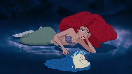 lying down The Little Mermaid red hair Flounder (The Little Mermaid) mermaid Ariel (The Little Mermaid) movie The Little Mermaid (1989) HD Desktop Wallpaper | Background Image