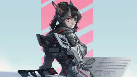 mecha warrior Sci Fi woman warrior HD Desktop Wallpaper | Background Image