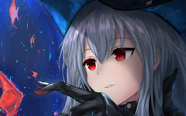 grey hair red eyes face Skadi (Arknights) video game Arknights HD Desktop Wallpaper | Background Image