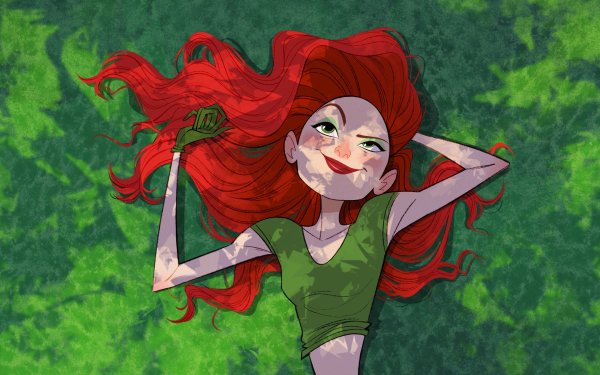 Comics Poison Ivy DC Comics Long Hair Red Hair Green Eyes HD Wallpaper | Background Image