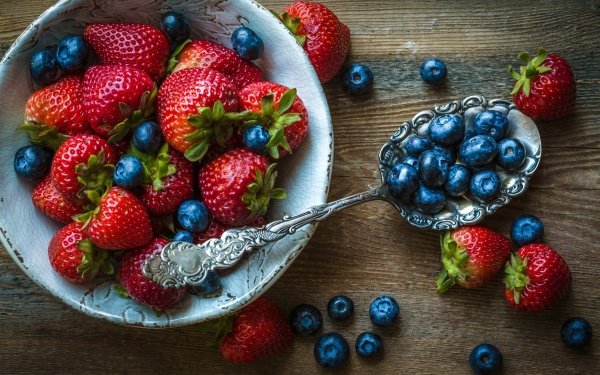 Food Berry Strawberry Blueberry Still Life Fruit HD Wallpaper | Background Image