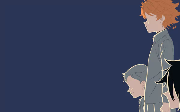 Norman (The Promised Neverland) Ray (The Promised Neverland) Emma (The Promised Neverland) Anime The Promised Neverland HD Desktop Wallpaper | Background Image