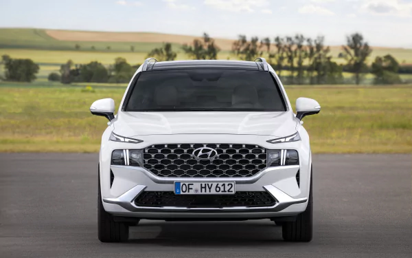 SUV white car car Hyundai vehicle Hyundai Santa Fe HD Desktop Wallpaper | Background Image