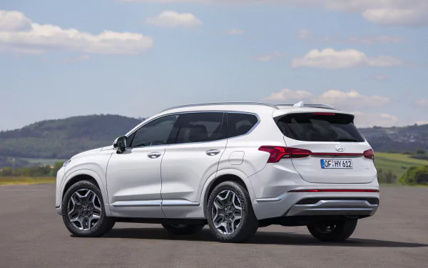 SUV white car car Hyundai vehicle Hyundai Santa Fe HD Desktop Wallpaper | Background Image