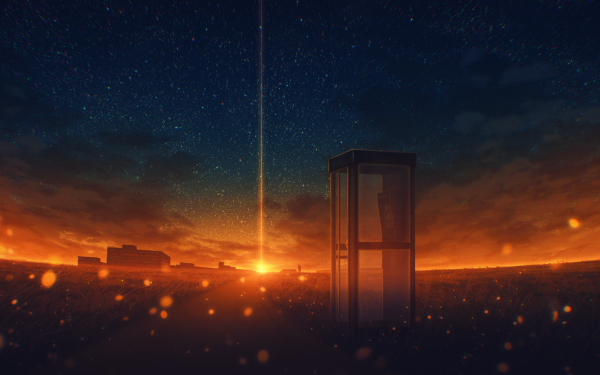 Anime Sunset Sky Starry Sky Milky Way HD Wallpaper | Background Image