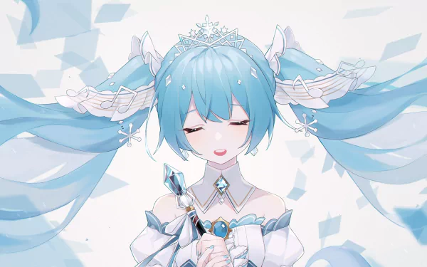 Yuki Miku Anime Vocaloid HD Desktop Wallpaper | Background Image