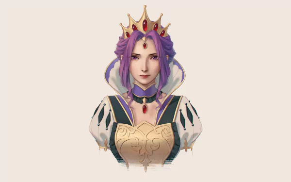 HD desktop wallpaper of Mirellia Q Melromarc, a regal anime character from The Rising of the Shield Hero, featuring her crown and detailed royal attire.