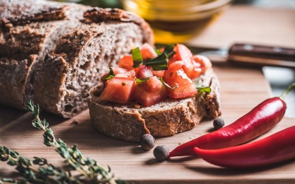Food Sandwich Bread Pepper Tomato HD Wallpaper | Background Image