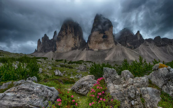 vegetation Italy cloud landscape Dolomites nature Tre Cime di Lavaredo HD Desktop Wallpaper | Background Image