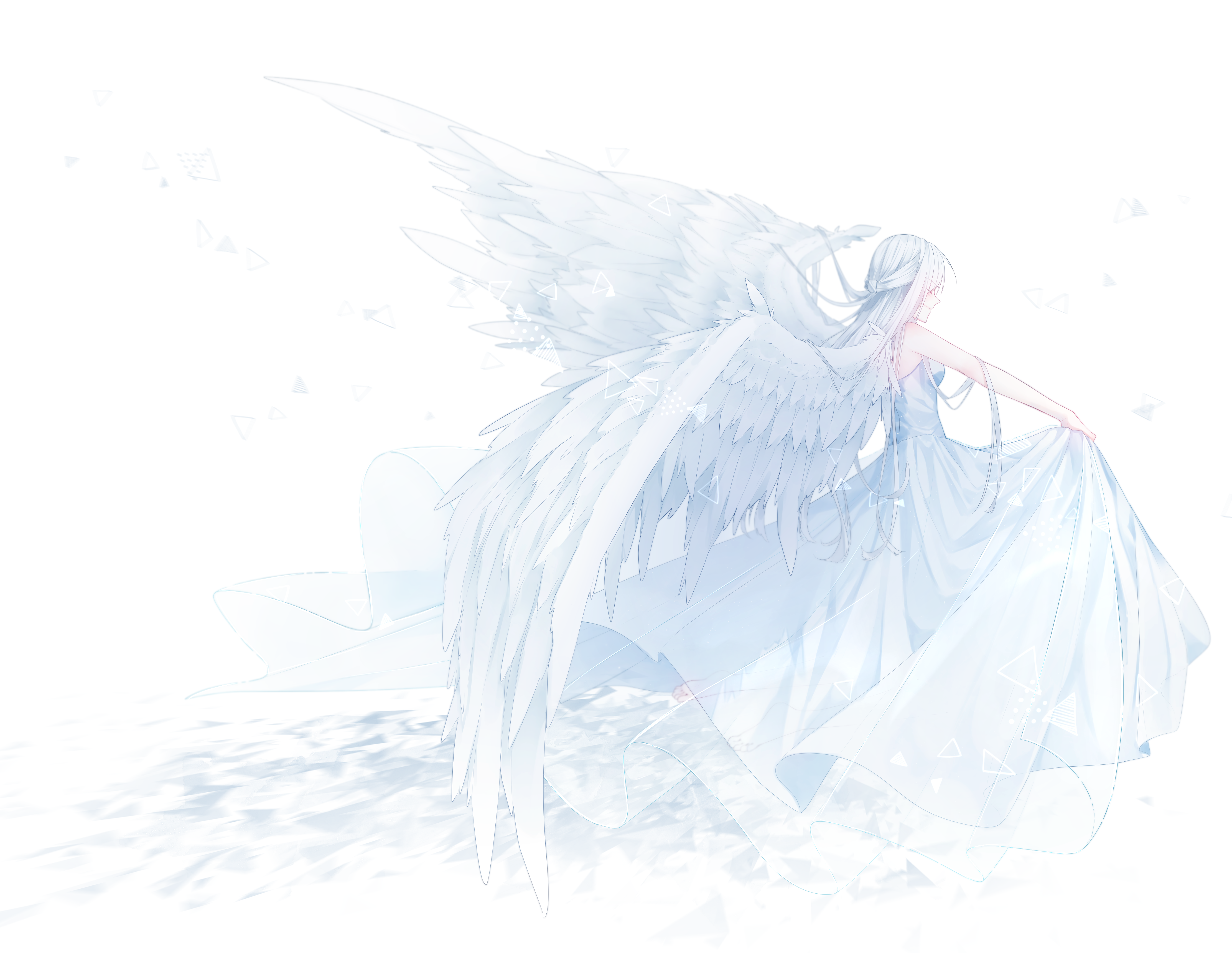 Angel Halo Wings Anime Girl HD Anime Girl Wallpapers  HD Wallpapers  ID  93486