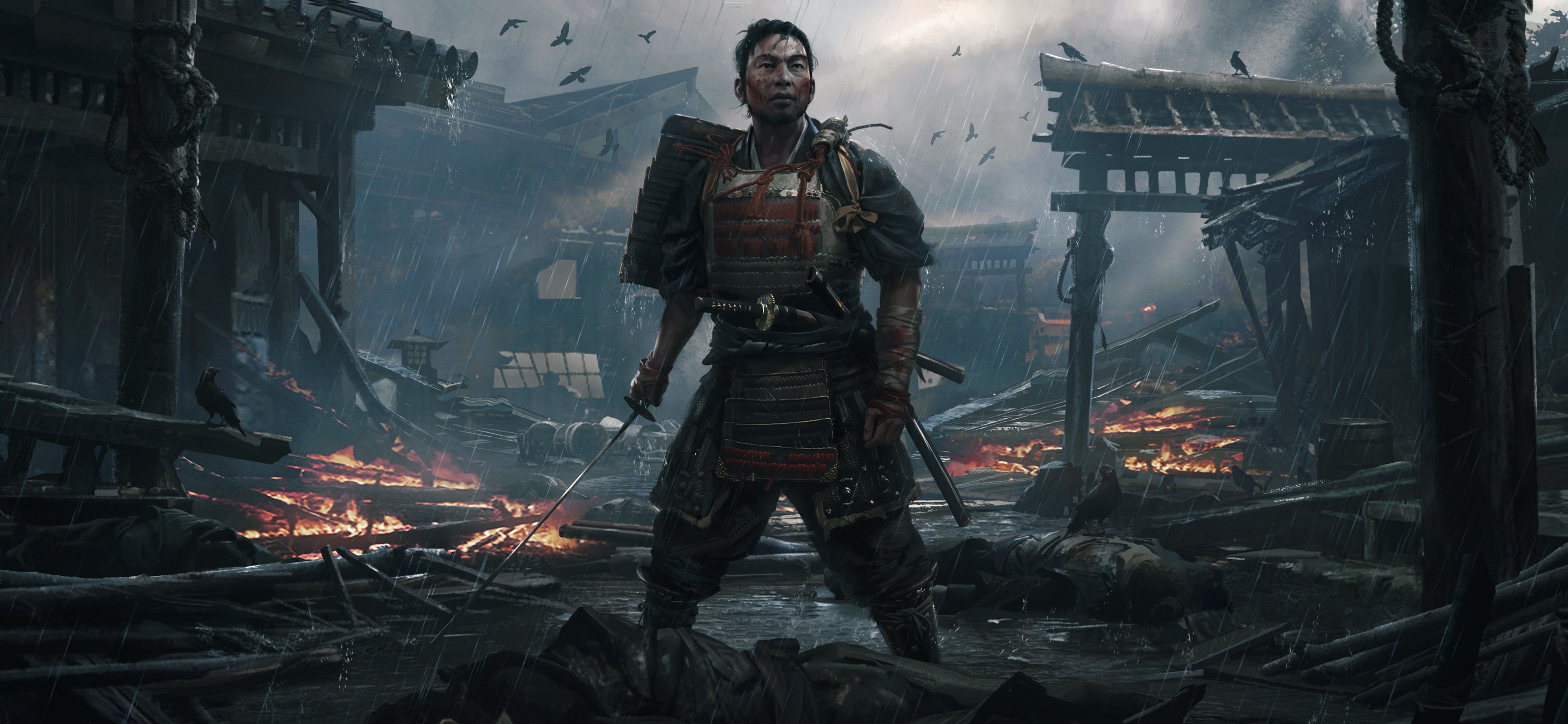 Jin Sakai Ghost Of Tsushima HD Warrior Wallpaper By Mitch Mohrhauser Jin Sakai Ghost Of Tsushima HD Warrior Wallpaper By Mitch Mohrhauser