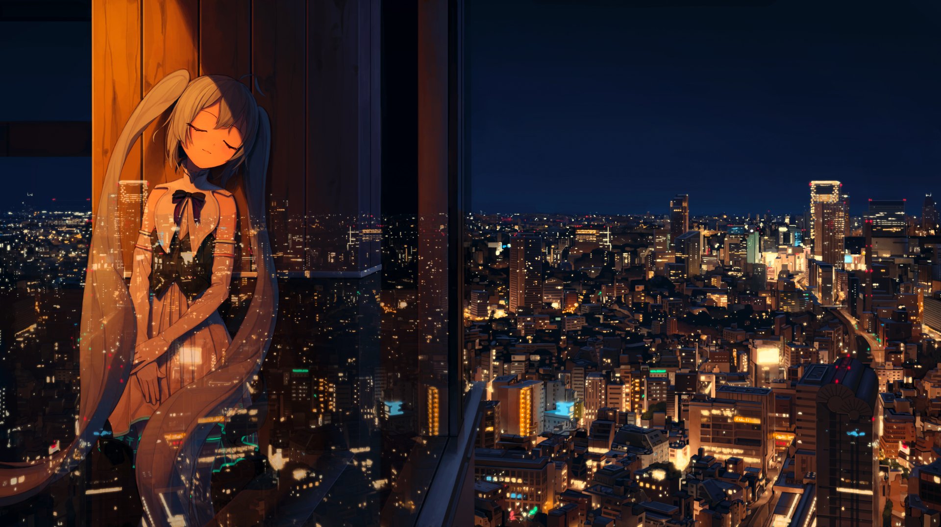 Download Hatsune Miku Anime Vocaloid 4k Ultra HD Wallpaper by トゥル