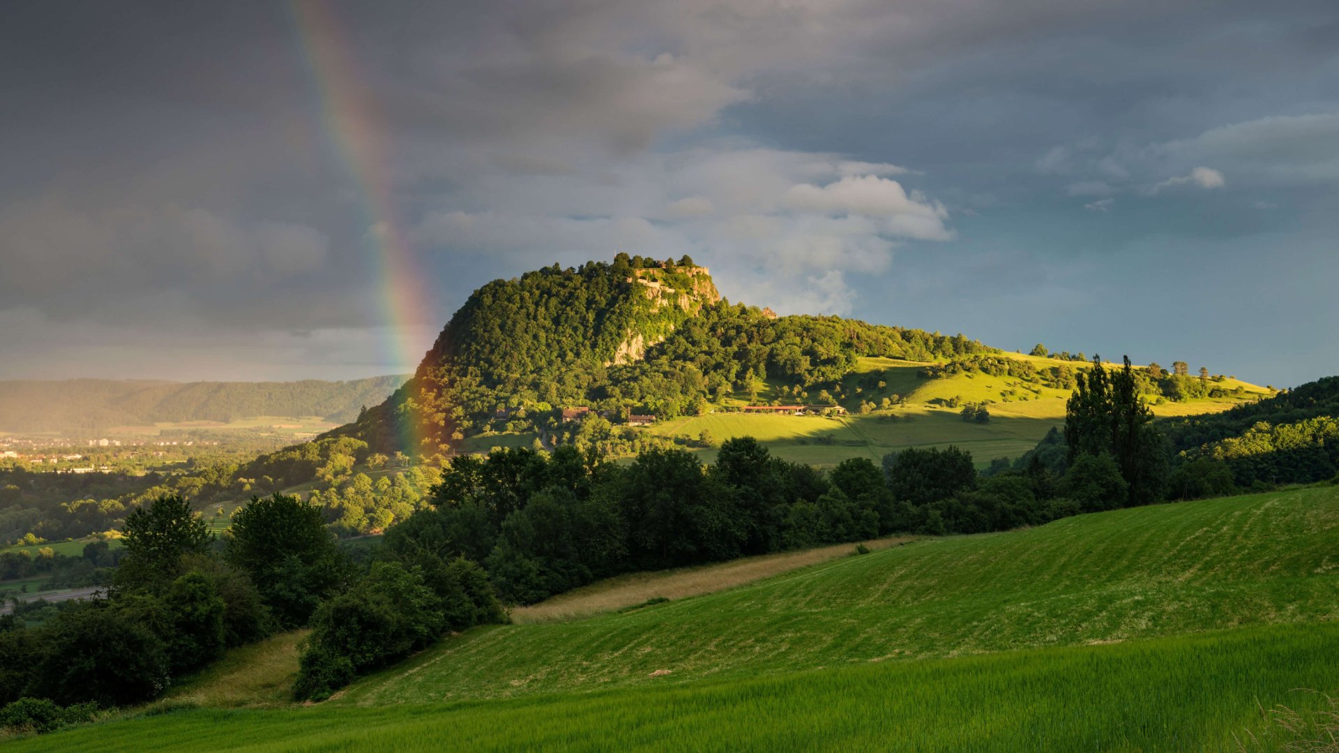 Download Germany Volcano Rainbow Photography Mountain HD Wallpaper