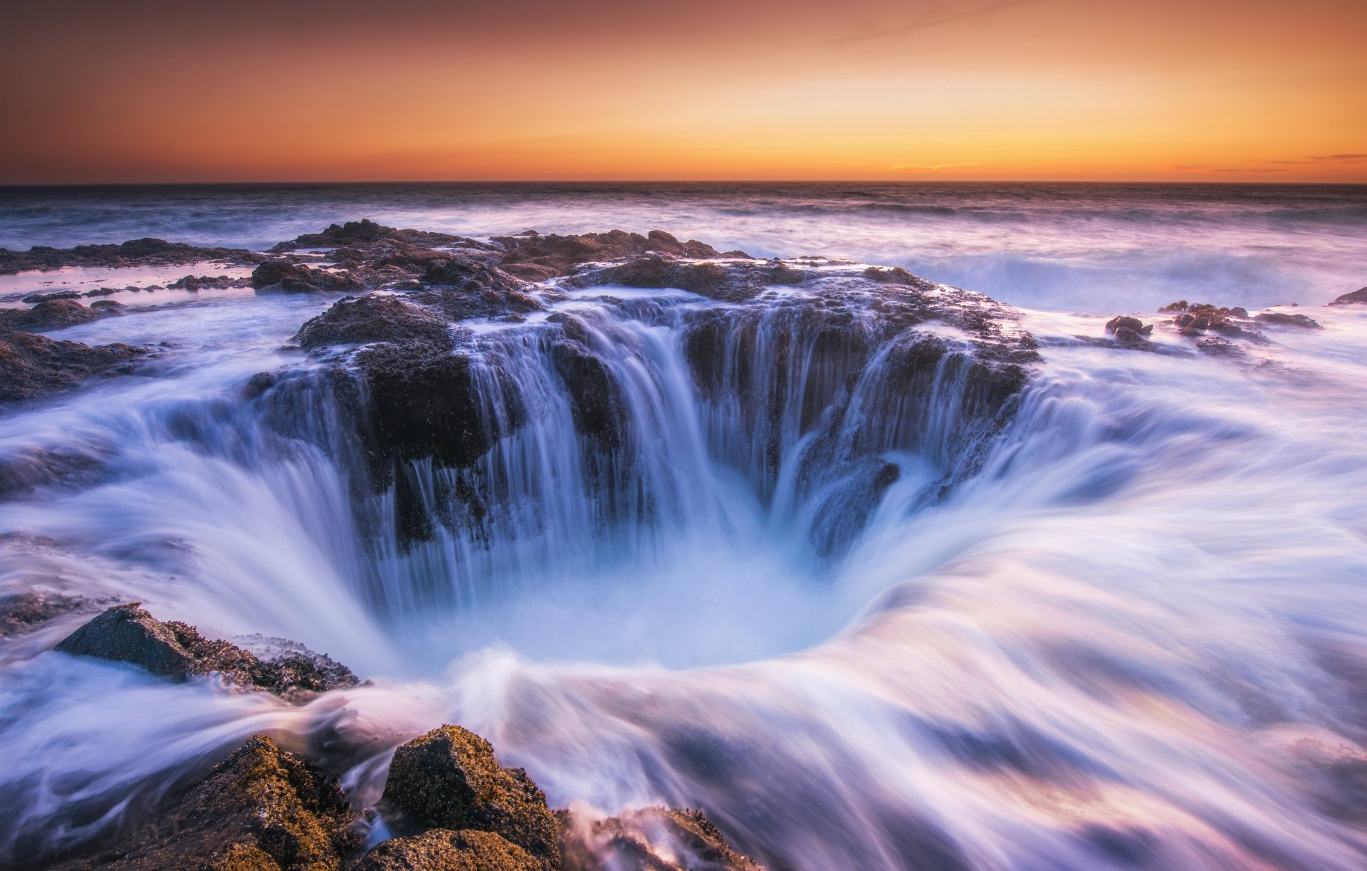 Download Sea Nature Waterfall 4k Ultra HD Wallpaper