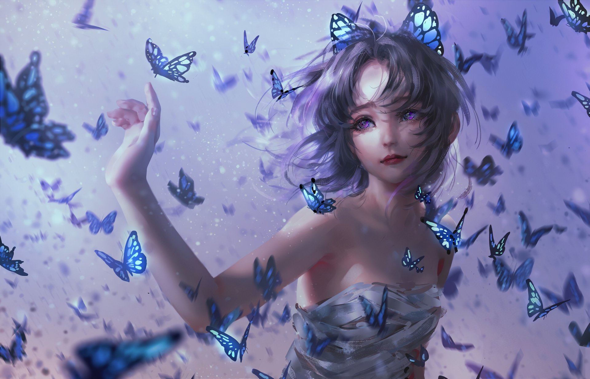 Shinobu Kochou Butterfly Dance HD Wallpaper