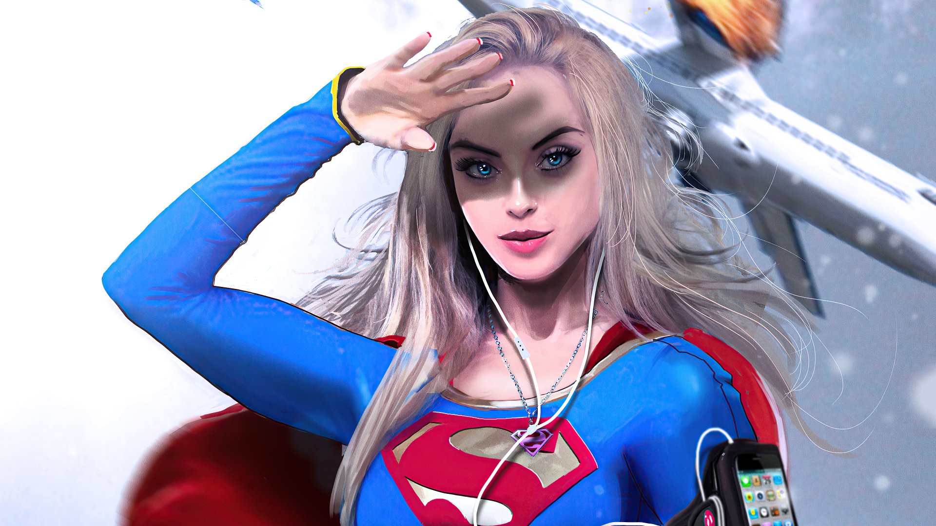 Download Blue Eyes Blonde DC Comics Comic Supergirl 4k Ultra HD Wallpaper by Petri Rahkola