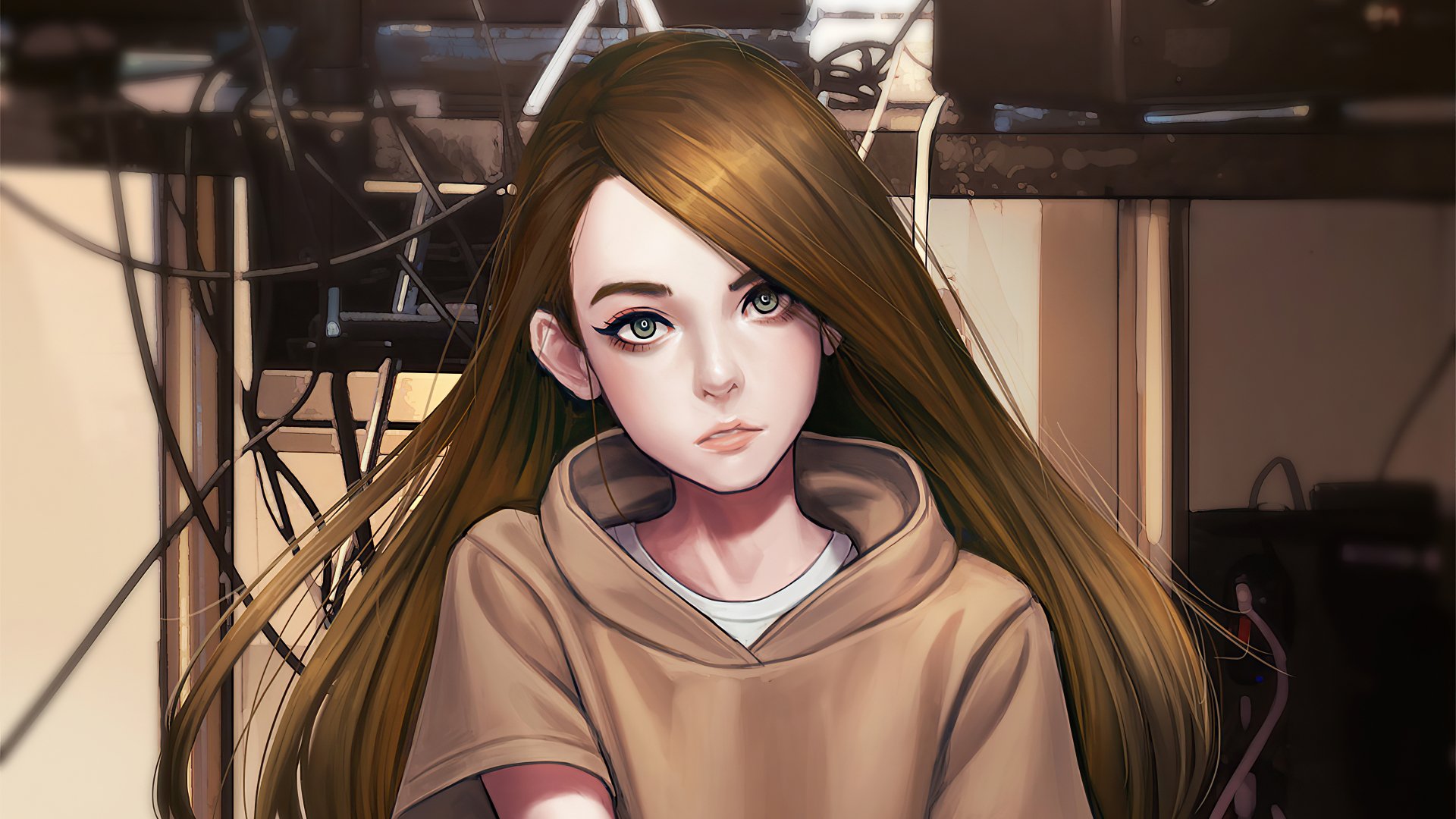 Download Brown Hair Woman Artistic 4k Ultra HD Wallpaper