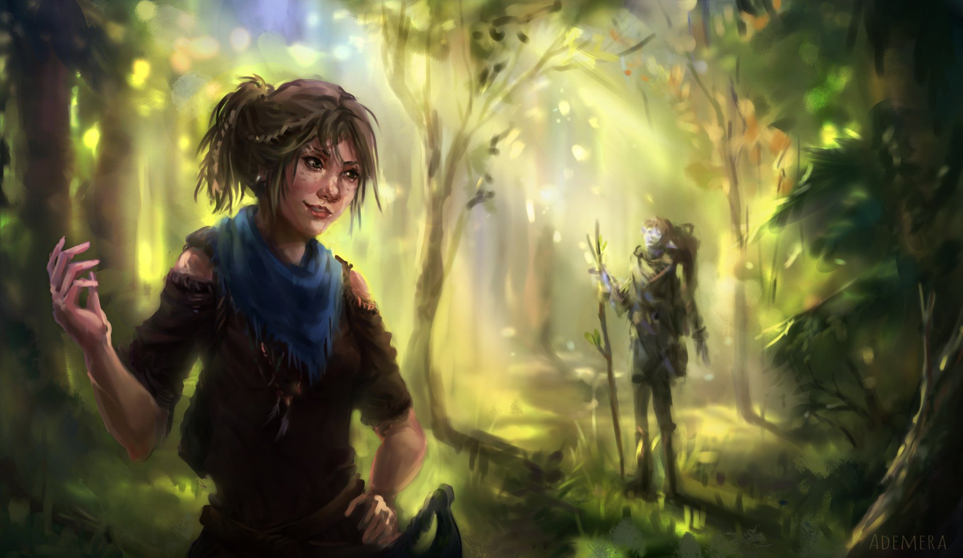 Download Forest Fantasy Woman Fantasy Girl 4k Ultra HD Wallpaper by ...