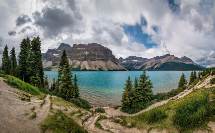 mountain cloud lake nature banff national park HD Desktop Wallpaper | Background Image