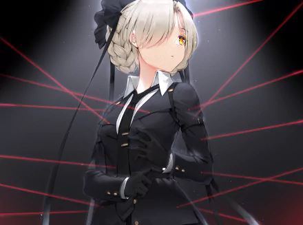 uniform yellow eyes white hair Sheffield (Azur Lane) Anime Azur Lane HD Desktop Wallpaper | Background Image