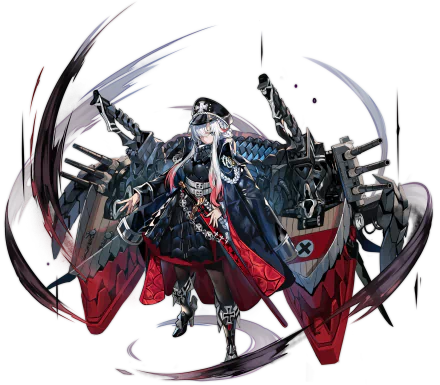 HD anime desktop wallpaper featuring Odin from Azur Lane in detailed naval battle attire with mechanical armaments and a dark, dramatic background.