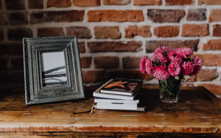 chrysanthemum bouquet book frame flower photography still life HD Desktop Wallpaper | Background Image