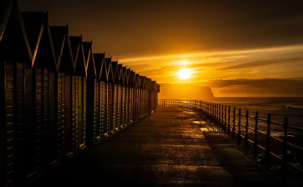  Whitby Beach Huts, England by ianrwmccracken
