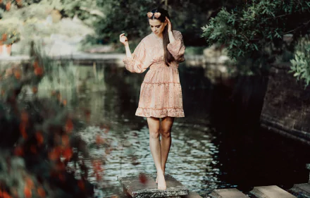 feet glasses dress Carina Cara woman model HD Desktop Wallpaper | Background Image