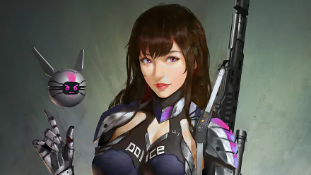 brown hair woman warrior Sci Fi HD Desktop Wallpaper | Background Image