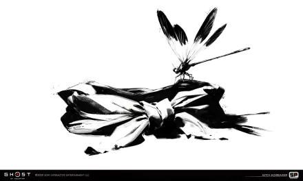 Black & White video game Ghost of Tsushima HD Desktop Wallpaper | Background Image