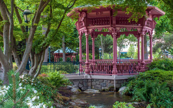 park man made gazebo HD Desktop Wallpaper | Background Image