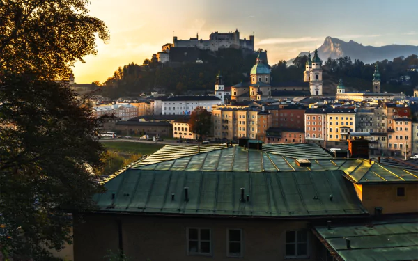 hohensalzburg castle fortress Austria city man made Salzburg HD Desktop Wallpaper | Background Image