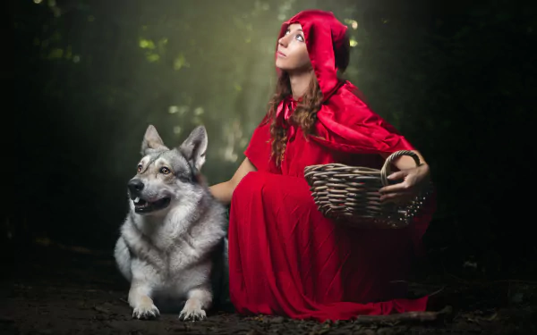  Little Red riding Hood and Gray Wolf