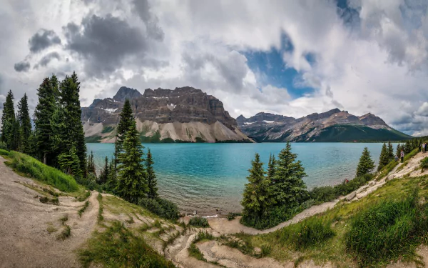 mountain cloud lake nature banff national park HD Desktop Wallpaper | Background Image