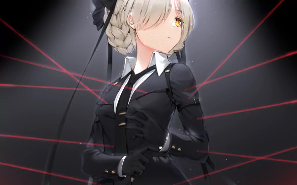 uniform yellow eyes white hair Sheffield (Azur Lane) Anime Azur Lane HD Desktop Wallpaper | Background Image