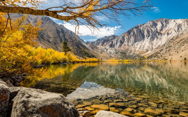 Nature Lake Lakes Fall Mountain Stone HD Wallpaper | Background Image