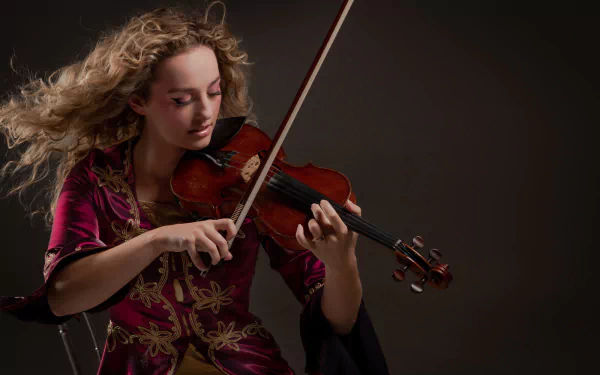 violinist hair music violin HD Desktop Wallpaper | Background Image