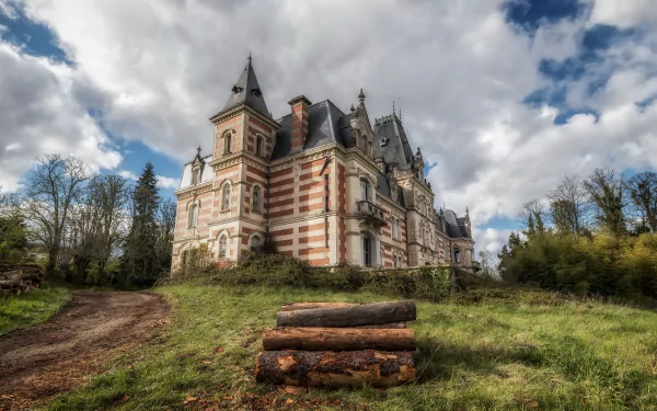 firewood road man made castle HD Desktop Wallpaper | Background Image