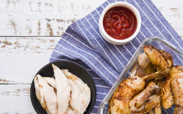 ketchup sauce meat food chicken HD Desktop Wallpaper | Background Image
