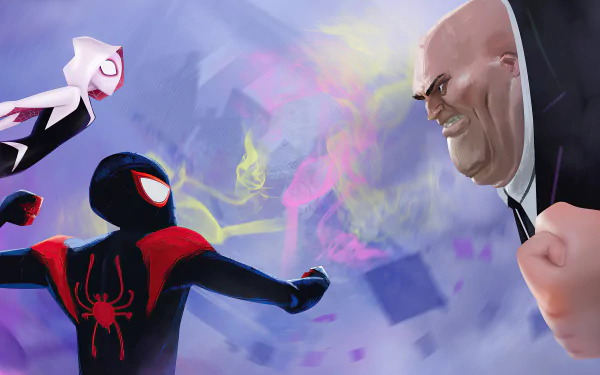 Spider-Gwen Kingpin (Marvel Comics) Gwen Stacy spider man movie Spider-Man: Into The Spider-Verse HD Desktop Wallpaper | Background Image