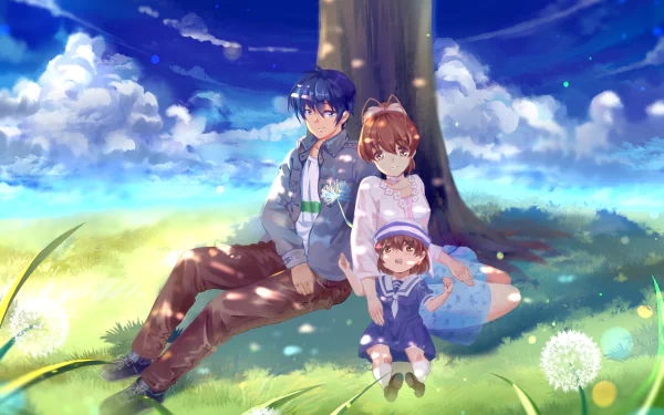 Nagisa Furukawa Tomoya Okazaki Ushio Okazaki Anime Clannad HD Desktop Wallpaper | Background Image