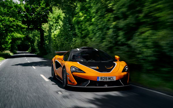 motion blur supercar orange car car McLaren vehicle McLaren 620R HD Desktop Wallpaper | Background Image