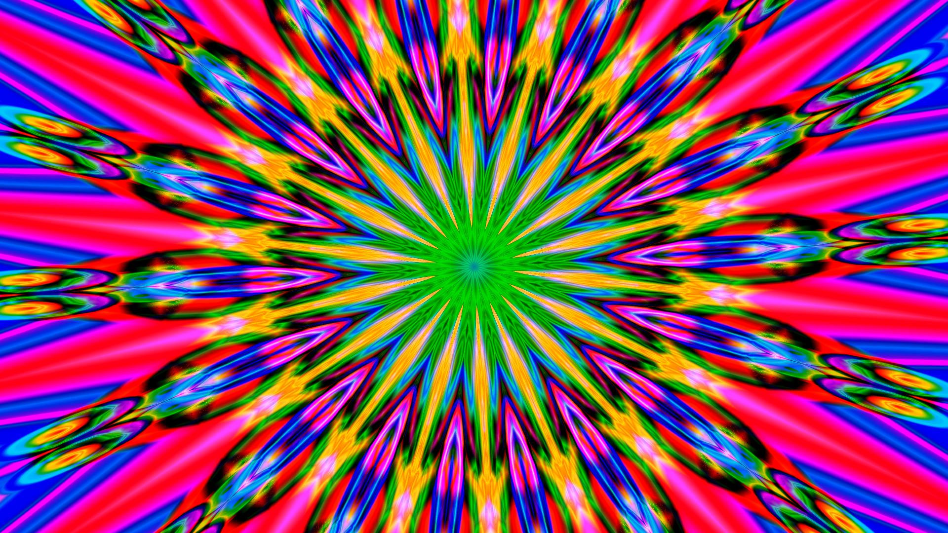 Rainbow Coloured Kaleidoscope Artwork by lonewolf6738