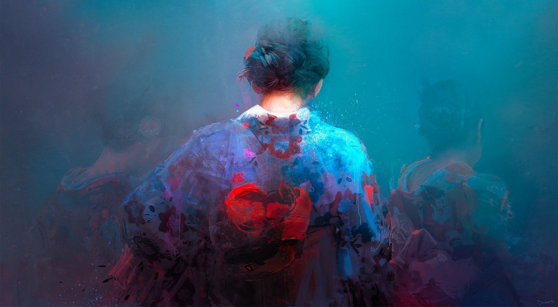 Download Kimono Fantasy Woman HD Wallpaper by Thomas Dubois