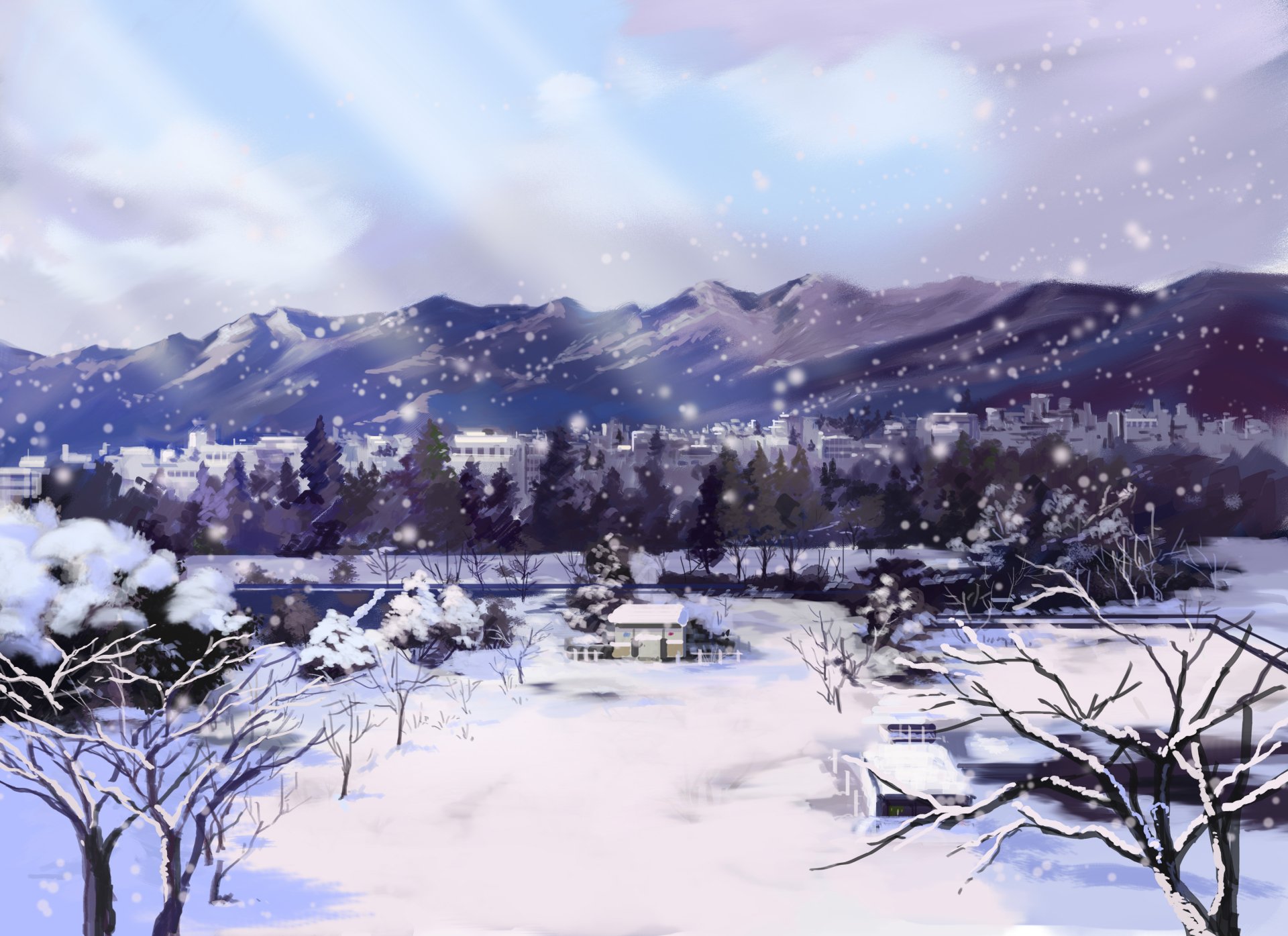 Download Anime Winter Winter Anime HD Wallpaper by あんちょく0621