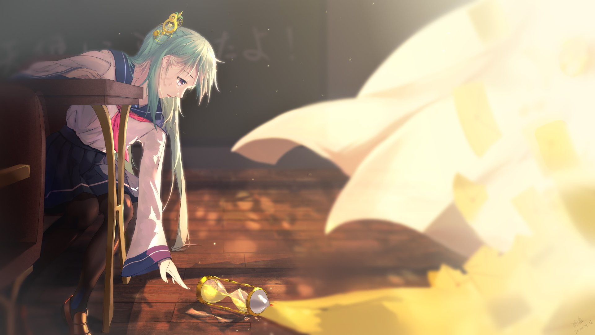 Download Long Hair Blue Hair Hatsune Miku Anime Vocaloid 8k Ultra HD Wallpaper by 冰夏长至